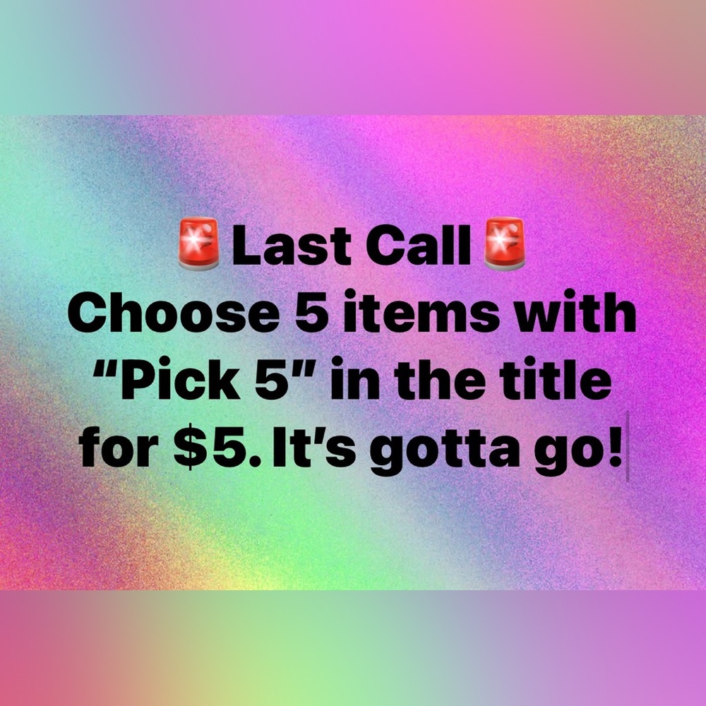 Pick 5 sale instructions!!